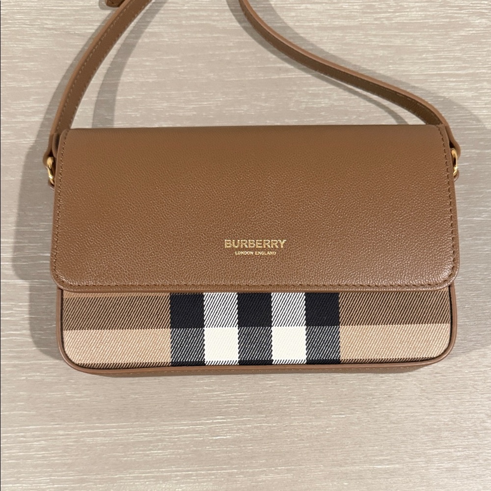 Burberry Tan and Black Crossbody Bag